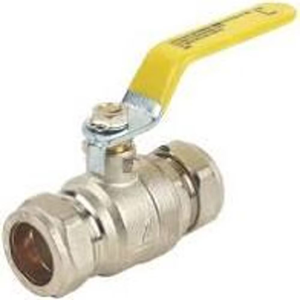 22mm Lever Valve Yellow Handle