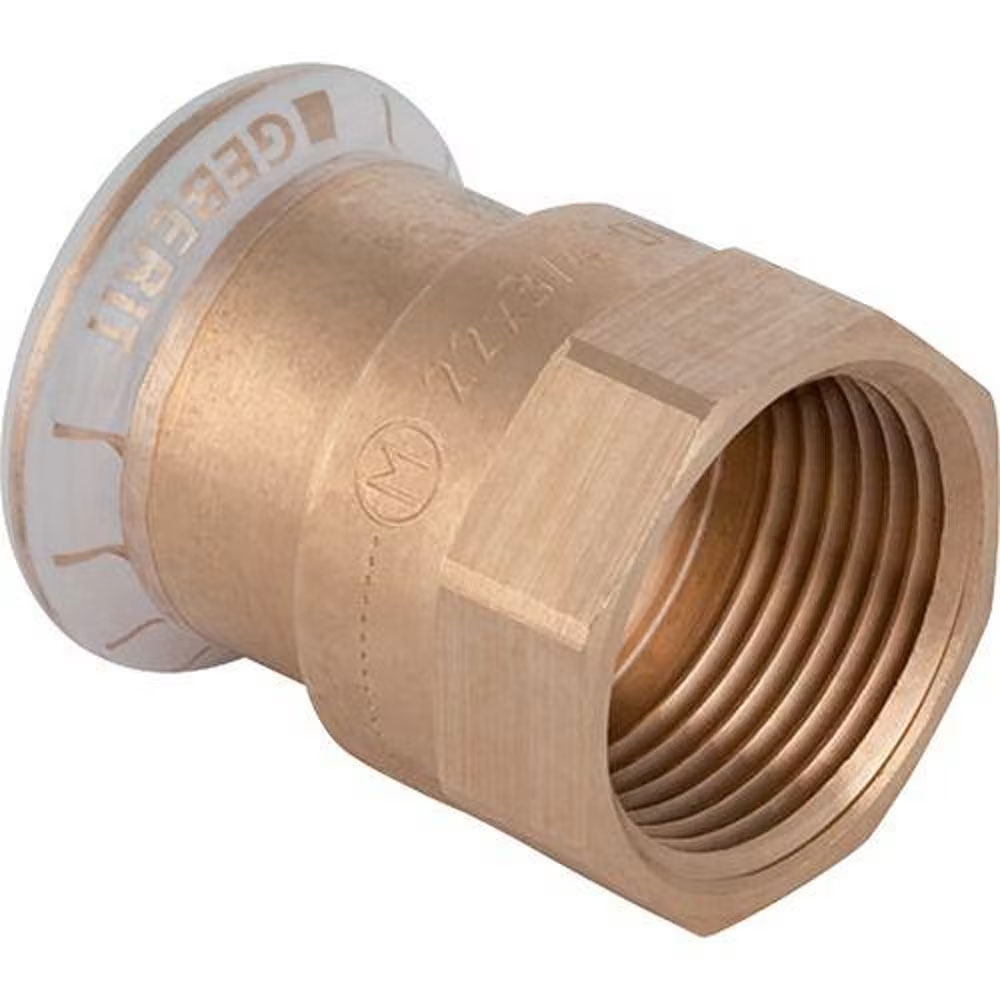 Geberit Mapress Copper Adaptor With Female Thread Gas 15mm x 3/4"