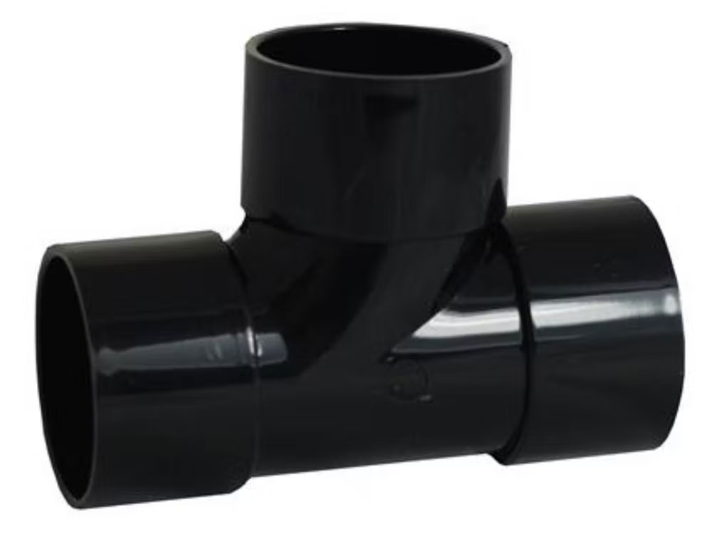 WASTE SOLVENT WELD 50mm 90 DEGREE TEE BLACK