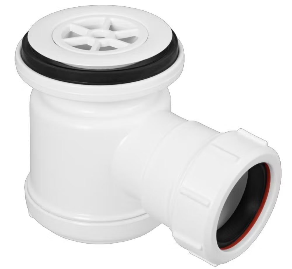 McAlpine STW2R shower trap with 50mm seal & 70mm white plastic flange