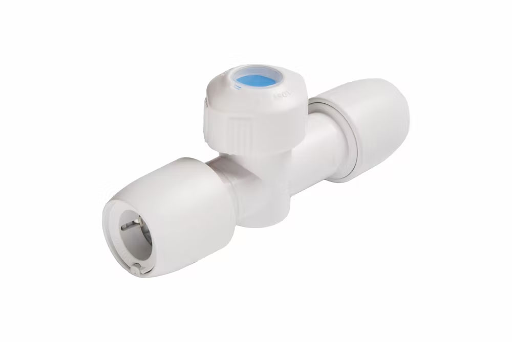 Hep2O shut-off valve 15mm white