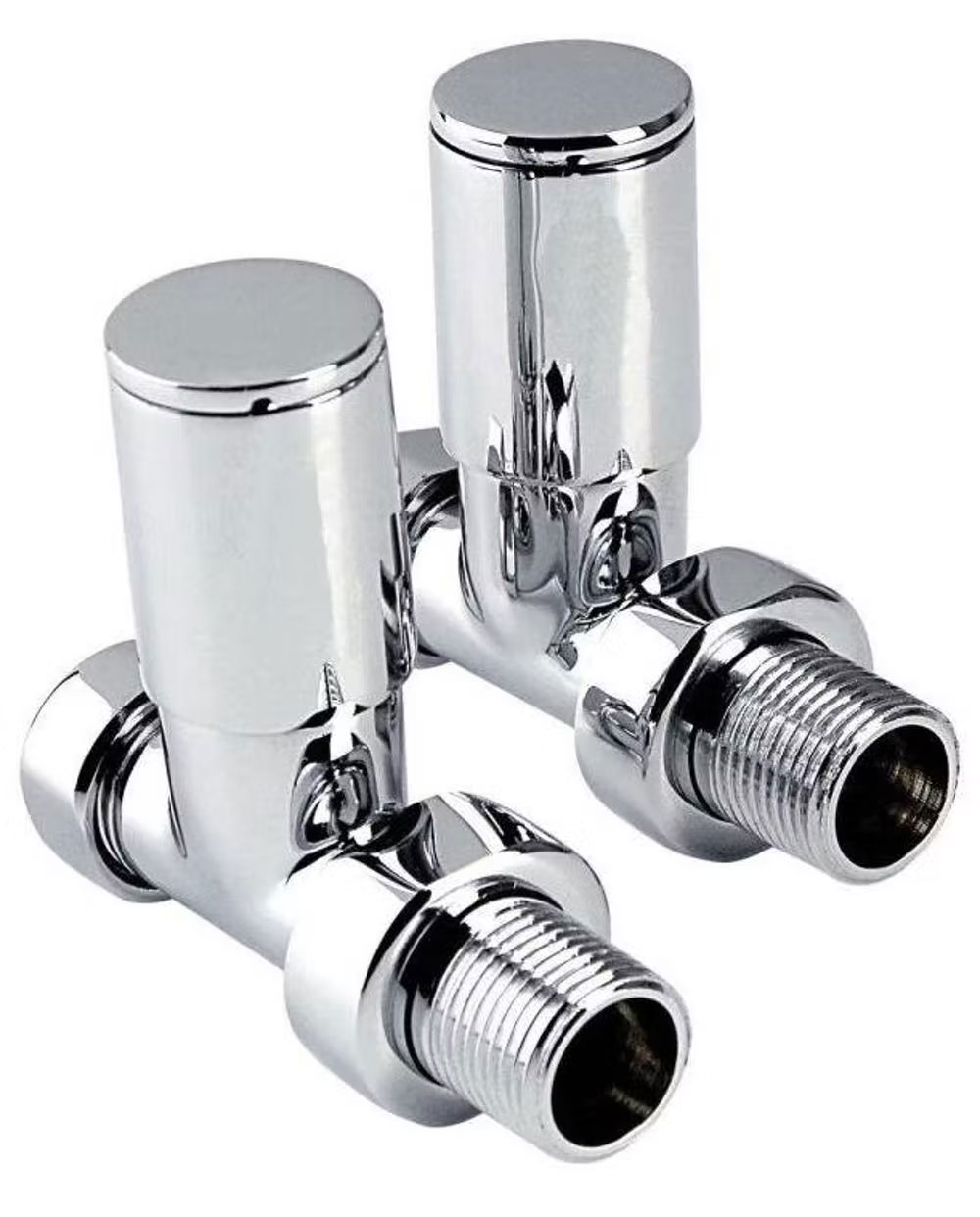 INTA 1024CP STRAIGHT MODERN CHROME RADIATOR VALVES