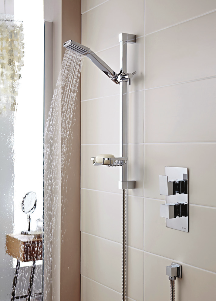 Showering Element Option 1 Thermostatic Concealed Shower With Adjustable Slide Rail Kit