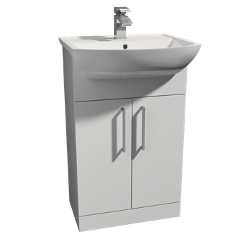 PURE 550MM CABINET WITH BASIN POT268PR-ENC550VU RWFSQUARE-X2