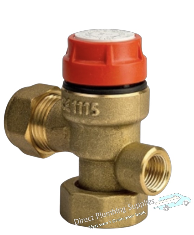 Pressure Relief Valve Gauge Port 3/4" x 15mm 3 bar SRVR035